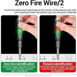 divinext 1 Pcs Multi-function LED Test Pen with Screwdriver for Electric Power Testing Digital Voltage Tester image 4