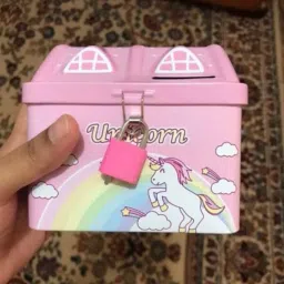 PRINTED HUT SHAPE METAL COIN BANK PIGGY BANK FOR KIDS WITH LOCK AND KEY CoinBank Coin Bank-image-44