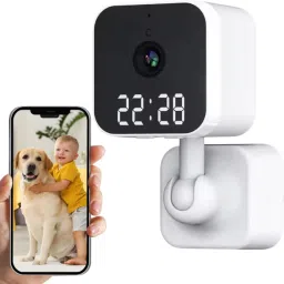 secureeye 3MP FHD WiFi Plug&Play Clock Camera 128GB Memory Card Support Security Camera-39