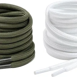 house of common shoe laces Army green White round 120cm for boot sport hiking shoes Shoe Lace-image-34
