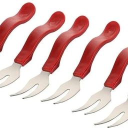 Stainless Steel Fruit Fork Set | 6 PCS | Small Fruit Fork for Kids Stainless Steel, Plastic Salad Spoon Set-image-82
