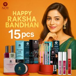 Rakhi Makeup Kit Gift Set Long Stay Compact Lipstick Eyeliner Combo-image-92