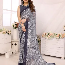 Digital Print, Printed Daily Wear Georgette Saree-image-54