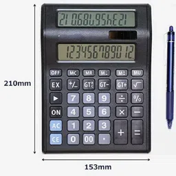 zivanto New Gltzen Standard Function Desktop Business Dual Display Dual Screen Calculator with Pen Holder for Office and Retail Counter Purpose Basic Calculator image 5