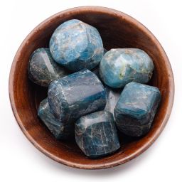 blue-apatite-tumbled-wooden-bowl Regular Asymmetrical Crystal, Quartz Pebbles-image-37
