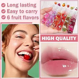 gabbu Juice Lip Gloss Balm Pack of 6 Multi colour/--- fruit-picture-14