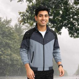 Colorblock Men Raincoat-image-67