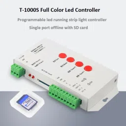 BALRAMA T-1000S DC5-24v Programmable Pixel Controller RGB LED Strip Light with SD Card Light Strip-28