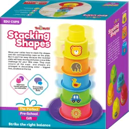 toymate Stacking Shapes - 5 Colourful Cups & Shapes-Learning- image 2