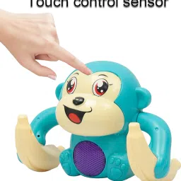 wishkey 360 Degree Rotation Dancing And Tumbling Monkey With Banana ,Light And Sound Toy For Kids image 2