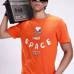 kook n keech Men Printed Round Neck Pure Cotton Orange T-Shirt-picture-48