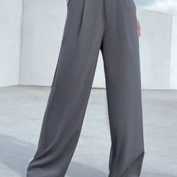 broadstar Women Loose Fit Grey Polyester Trousers-picture-8