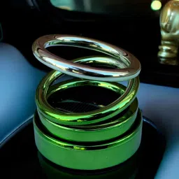 Solar Powered Rotatin Green colour Perfume Car Air Freshener Aroma Oil-38
