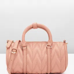 MANGO Structured Quilted Bowling Bag-11
