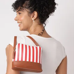 Fastrack Striped Zip Detail Sling Bag-38