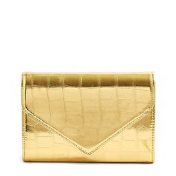 Accessorize London Women's Gold Milly Croc Clutch Bag-picture-45