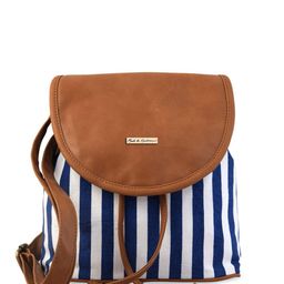 Mast & Harbour Blue & White Striped Ergonomic Bag-image-89