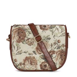 THE CLOWNFISH Garnet Women Floral Printed Structured Tapestry Sling Bag-45