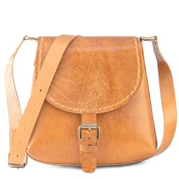 Goatter Women Tan Textured Leather Structured Hand Bag-image-46