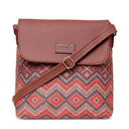 ZOUK Geometric Printed Structured Sling Bag image 2