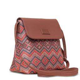 ZOUK Geometric Printed Structured Sling Bag image 4