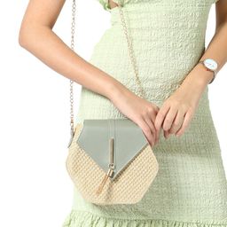 HAUTE SAUCE by Campus Sutra PU Structured Sling Bag-image-46