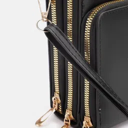Sasimo Printed PU Structured Sling Bag image 5