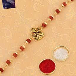 Silver Shine Set Of 2 Bhabhi Bhaiya Rakhis With Roli Chawal & Greeting Card-image-34