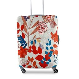 Cortina Orange Printed Medium Trolley Bag Cover-30