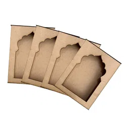 BS AMOR Set Of 4 Brown Jjharokha MDF Cutout Wall Hanging-13