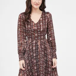 Kibo Printed Chiffon Dress-image-6