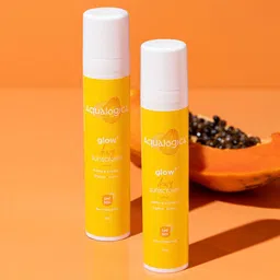 Aqualogica Set of 2 Glow+ SPF50 Dewy Sunscreen with Vitamin C & Papaya - 50 g each-1