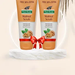 pure roots Set Of 2 Walnut Scrub With Apricot Oil - 100g Each image 2