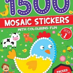 Dreamland 1500 Mosaic Stickers Book With Colouring Fun-18