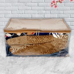 Kuber Industries Transparent Solid Saree Organiser-41