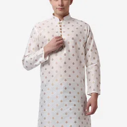 ROYAL KURTA Men Ethnic Motifs Printed Thread Work Summer Sheers Kurta-57