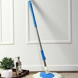 jns with tagline great experiences with a good opportunity Spin Mop Stick for Floor Cleaning Without Bucket with Removable Microfiber Refill & 42 Inch Extendable Handle Rod Replace Old Pocha with Easy Mopping Cleaner for Home, Kitchen, (Blue Colour) image 5