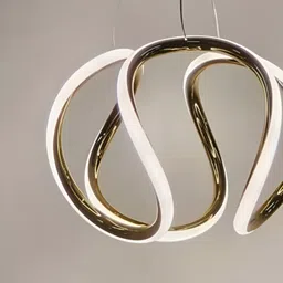 SHRI MAHAL ANTIQUES Gold-Toned Abstract Contemporary 3 in 1 Light Metal Ceiling Lamp-image-97