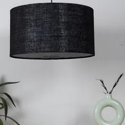 BTR CRAFTS Black Textured Cylindrical Shaped Contemporary Ceiling Lamp-image-37