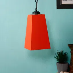 Devansh Orange Solid Contemporary Pyramid Hanging Lamp-13