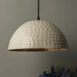 Homesake White Textured Handcrafted Hanging Light-image-94