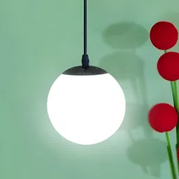 BrightLyt White Spherical Pendant Ceiling Lamp-54