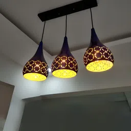 BrightLyt Linear Cluster Blue Hanging Pendant Ceiling Lamp With Adjustable Cord-2
