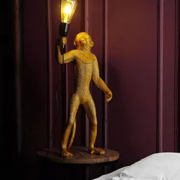 THE ARTMENT Beige & Black Monkey Decorative String Lamp image 3