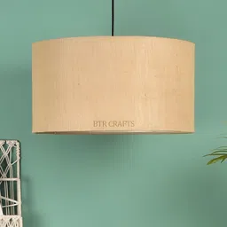 BTR CRAFTS Beige Textured Cylindrical Shaped Contemporary Ceiling Lamp-24