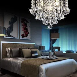 crysta world Transparent Abstract Glass Contemporary Textured Ceiling Lamps-picture-11