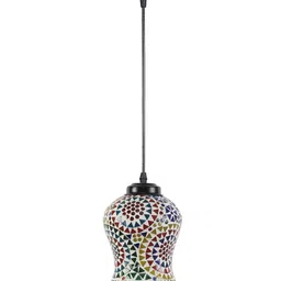 Devansh White & Red Printed Cluster Ceiling Lamp image 4