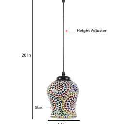 Devansh White & Red Printed Cluster Ceiling Lamp image 2