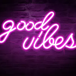 the party planet Pink Good Vibes Shaped LED Neon Lights-picture-0