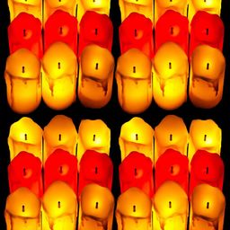 Kuber Industries 12Pcs Red & Yellow Led Candle Table Lamp-16